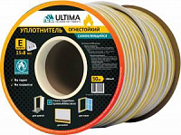 Уплотнитель огнестойкий Ultima профиль Е 50 15 х 8 черный
